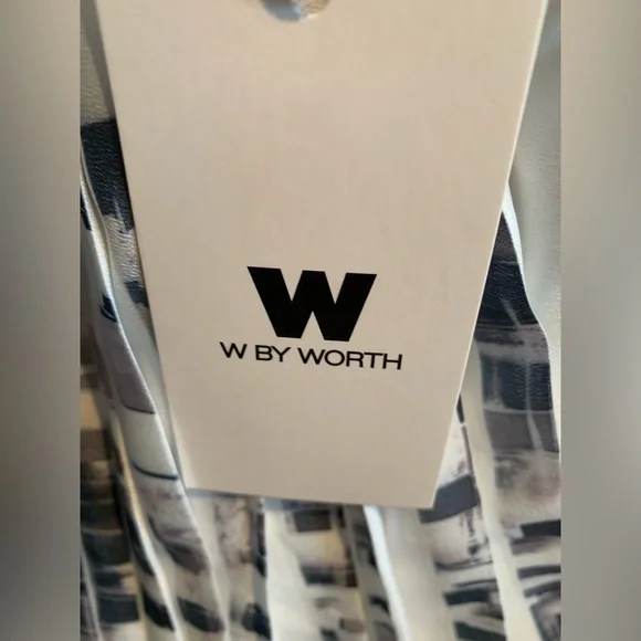 W by Worth Black and White Abstract Pleated High-Low Skirt - Picture 10 of 10